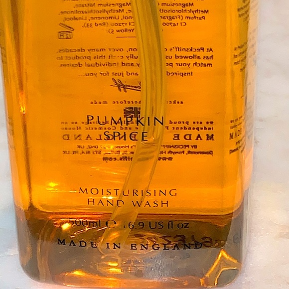PECKSNIFF’S ENGLAND MOISTURISING HAND WASH PUMPKIN SPICE 16.9 FL OZ - Picture 4 of 5